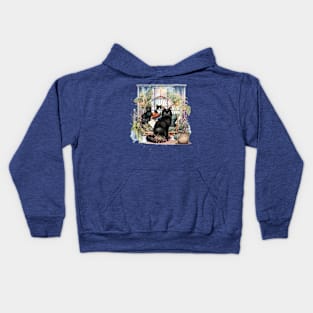 Three Black Cats Kids Hoodie